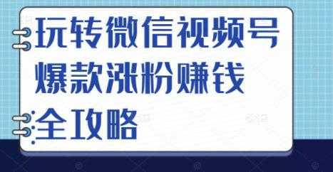 玩转微信视频号爆款涨粉赚钱全攻略，让你快速抓住流量风口，收获红利财富_中创网