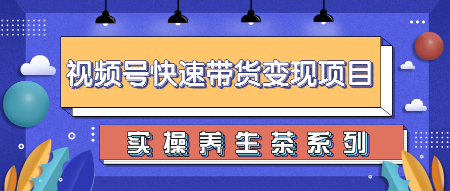 柚子视频号带货实操变现项目，零基础操作养身茶月入10000+_中创网