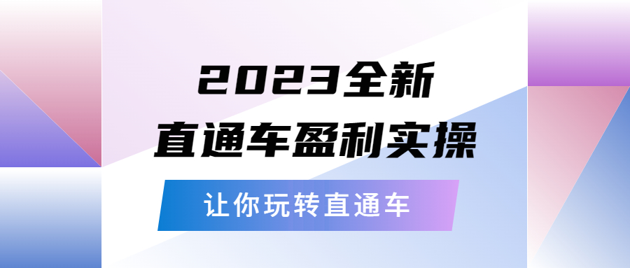 （5714期）2023全新直通车·盈利实操：从底层，策略到搭建，让你玩转直通车_中创网