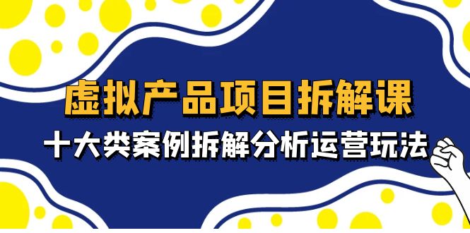 （4983期）虚拟产品项目拆解课，十大类案例拆解分析运营玩法（11节课）_中创网