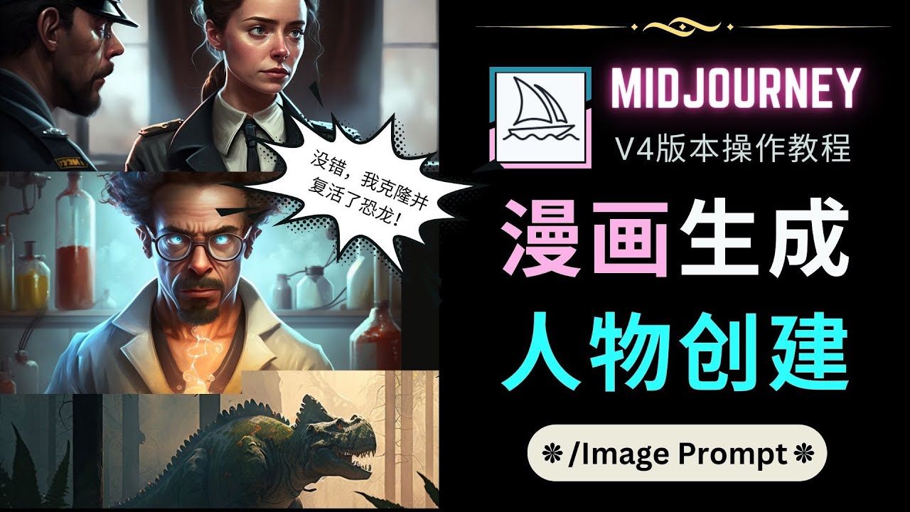 （4899期）Midjourney V4版本操作教程：2个简单参数，完成漫画生成，人物创建_中创网