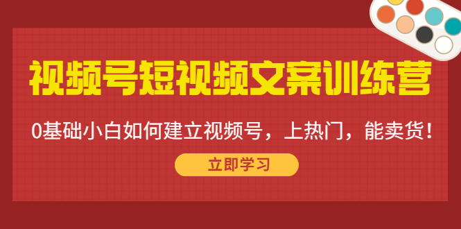 （4266期）视频号短视频文案训练营：0基础小白如何建立视频号，上热门，能卖货！_中创网