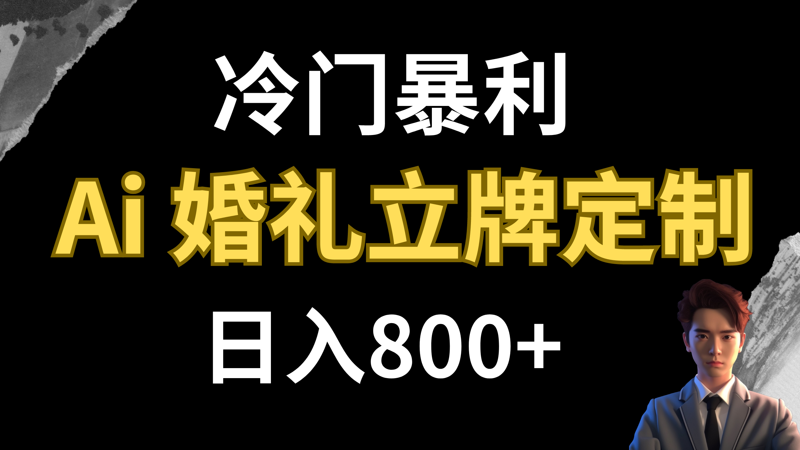 （7791期）冷门暴利项目 AI婚礼立牌定制 日入800+_中创网