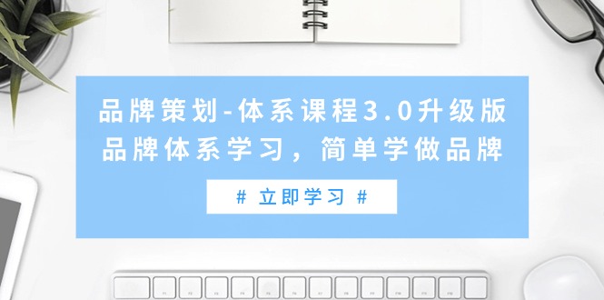 （9346期）品牌策划体系课程3.0升级版，品牌体系学习，简单学做品牌（高清无水印）_中创网