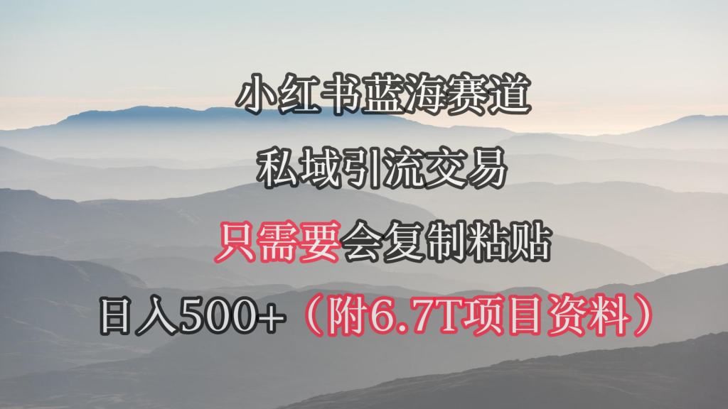 （9556期）小红书短剧赛道，私域引流交易，会复制粘贴，日入500+（附6.7T短剧资源）_中创网