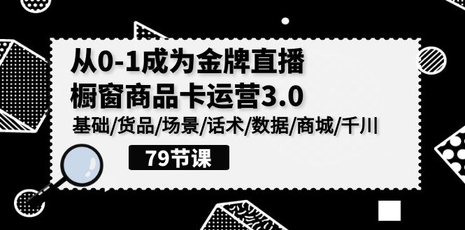 （10012期）0-1成为金牌直播-橱窗商品卡运营3.0，基础/货品/场景/话术/数据/商城/千川_中创网