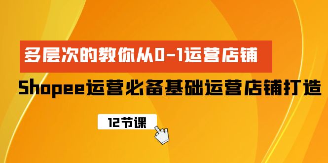 （10078期）Shopee运营必备基础运营店铺打造，多层次的教你从0-1运营店铺_中创网