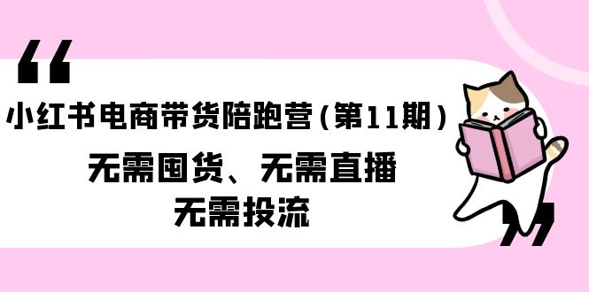 （10081期）小红书电商带货陪跑营(第11期)无需囤货、无需直播、无需投流（送往期10套）_中创网