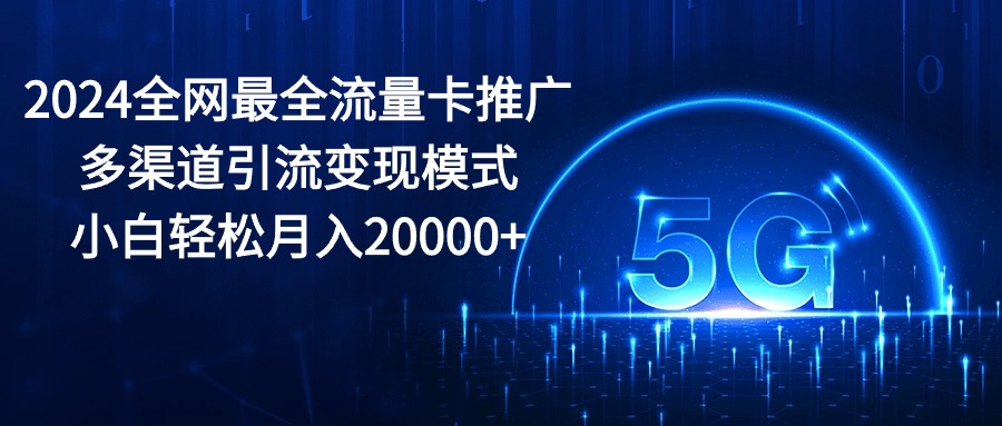 （10707期）2024全网最全流量卡推广多渠道引流变现模式，小白轻松月入20000+_中创网