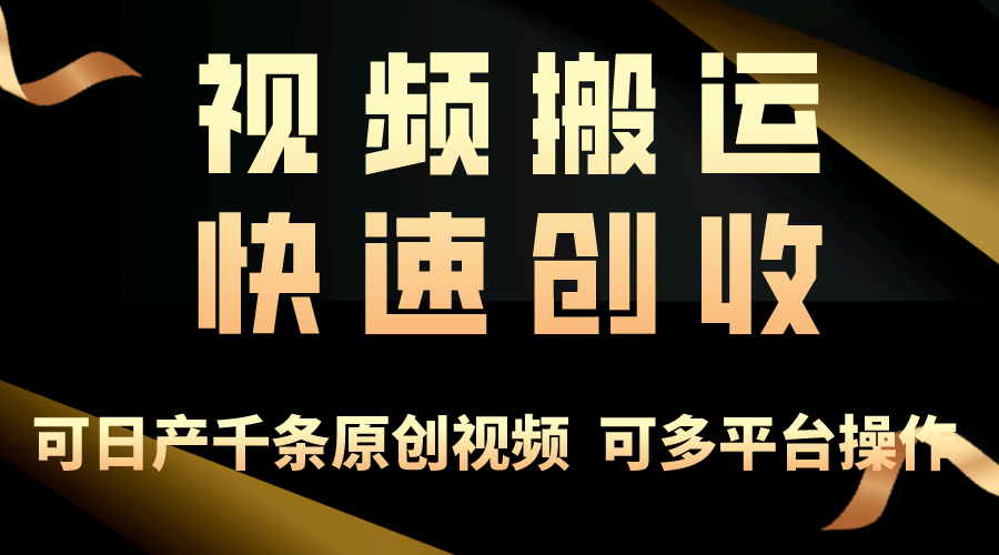 （10512期）一步一步教你赚大钱！仅视频搬运，月入3万+，轻松上手，打通思维，处处可变现_中创网