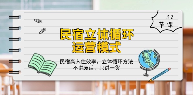 （10376期）民宿立体循环运营模式：民宿高入住效率，立体循环方法，只讲干货（32节）_中创网