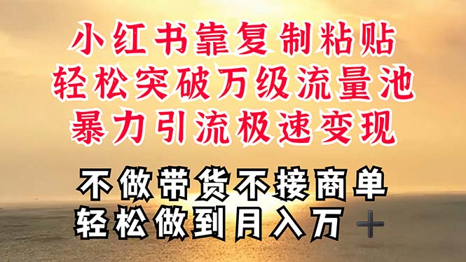 （11245期）深层揭秘小红书，靠复制粘贴，一周突破万级流量池，无脑搬运，暴力引流极速变现_中创网