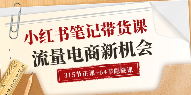 （11045期）小红书笔记带货课【6月更新】流量 电商新机会 315节正课+64节隐藏课_中创网