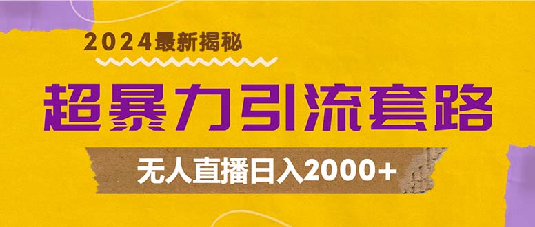 （12800期）超暴力引流套路，无人直播日入2000+_中创网