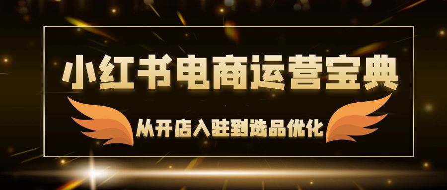 （12497期）小红书电商运营宝典：从开店入驻到选品优化，一站式解决你的电商难题_中创网