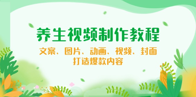 （14163期）养生视频制作教程，文案、图片、动画、视频、封面，打造爆款内容_中创网