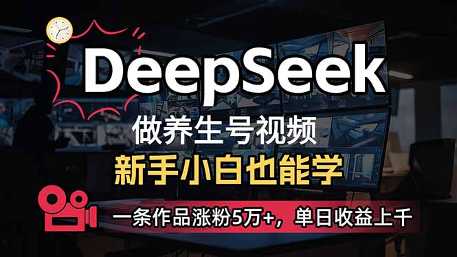 （14270期）小白用DeepSeek做养生号，一条作品涨粉5万+，单日收益上千_中创网