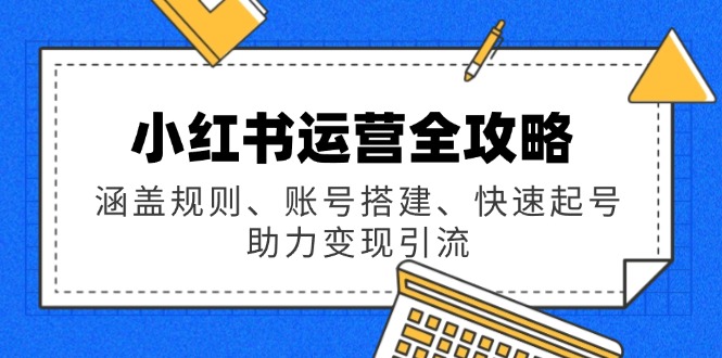 （14196期）小红书运营全攻略：涵盖规则、账号搭建、快速起号，助力变现引流_中创网